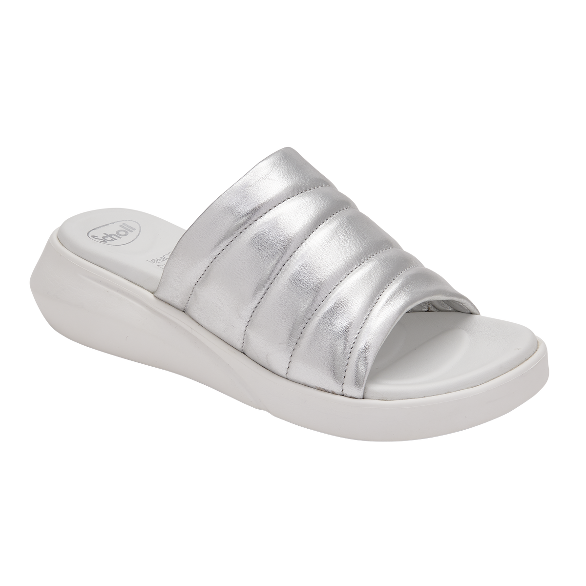 Scholl Pantofle Cuba strieborná, veľkosť 40