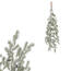 Műanyag, lelógó lucfenyő ág tobozokkal, 100 cm, fagyos