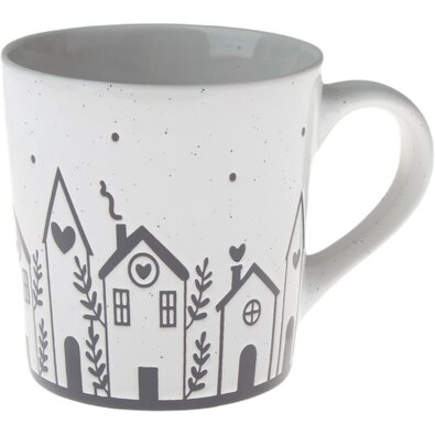 Cană ceramică Căsuțe I, 470 ml