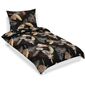 Lenjerie de pat din bumbac Bellatex Monstera maroînchis, 140 x 200 cm, 70 x 90 cm