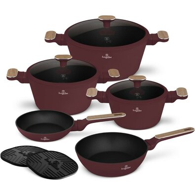 BerlingerHaus Set de vase cu suprafață din titan Leonardo Nordic, 10 piese