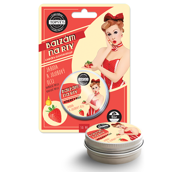 Balzam na pery jahoda a jojobový olej 30 ml, Topvet