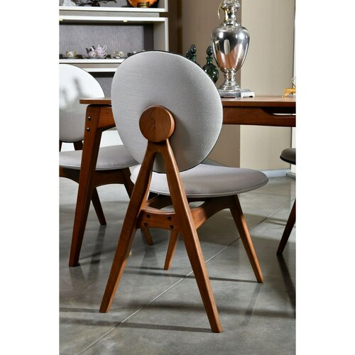 Zestaw krzeseł do jadalni Touch Cream and Walnut, 2 szt.