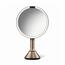 Simplehuman Zrkadlo dobíjacie Sensor pr. 20 cm, rosegold