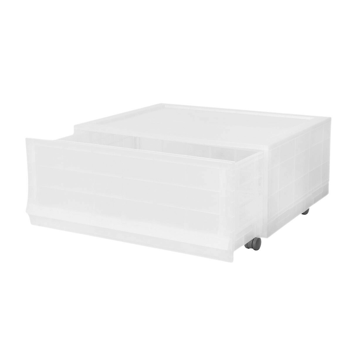 Modułowy pojemnik Wave Mist z kółkami 54,6 x 43,4x 22 cm, szeroki - 1 szuflada - kółka
