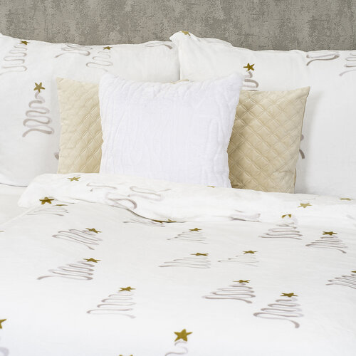 Lenjerie de pat din microflanel 4Home Christmas tree, 140 x 200 cm, 70 x 90 cm