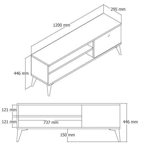 TV-Lowboard Retro 1562