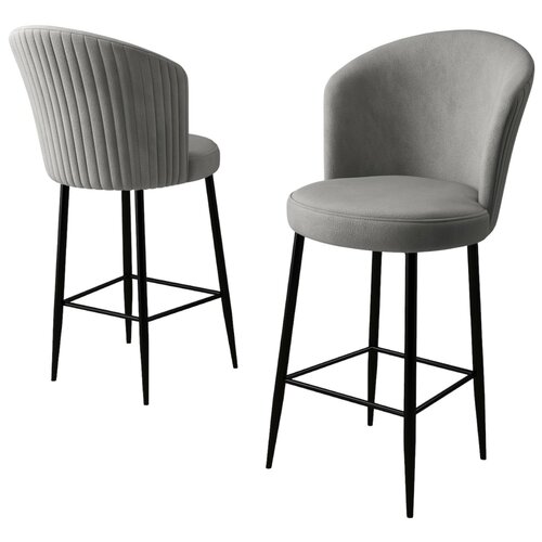 Barstuhl-Set Fora Grey, 6 Stück