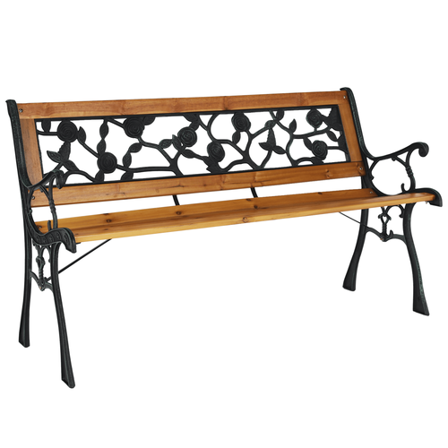 Faiza kerti pad, fekete, 126 x 52 x 73 cm