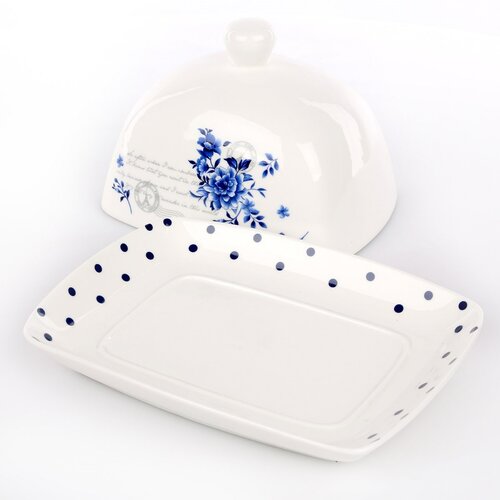 INDIGO ROSE maselniczka porcelanowa