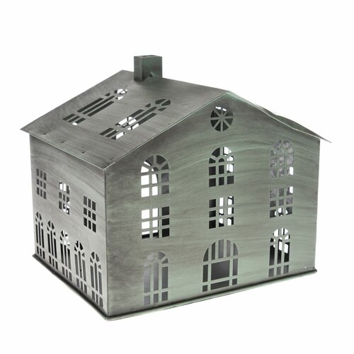 Rustik House fém gyertyatartó, 18 x 20,5 x 18 cm