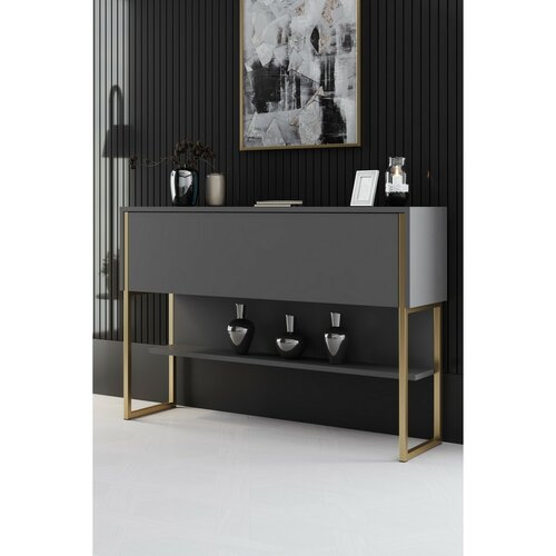 Komoda Luxe Anthracite and Gold