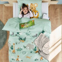 Lenjerie de pat s.Oliver Animale din satin pentru copii, 100 x 135 cm, 40 x 60 cm