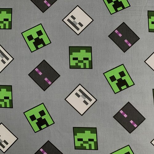 Jerry Fabrics Baumwollbettwäsche Minecraft Hostile Mobs leuchtend, 140 x 200 cm, 70 x 90 cm