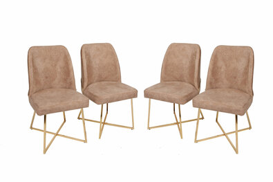 Set de scaune de sufragerie Madrid Brown, 4 bucăți