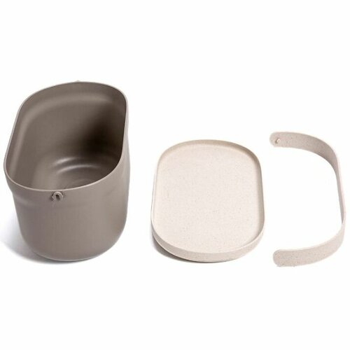 Container deșeuri biologice fără cadru și saci,Plastia,  taupe cu zaț de cafea, 4 l