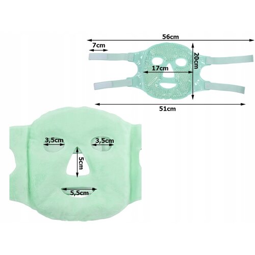 Żelowa maska na twarz, zielona