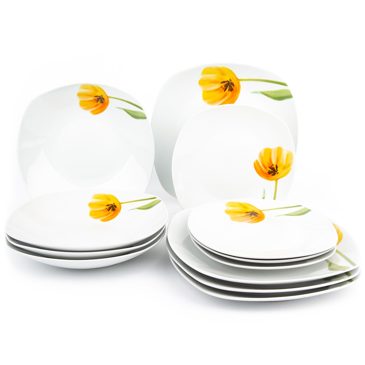 Domestic 12-dielna jedálenská súprava Tulip