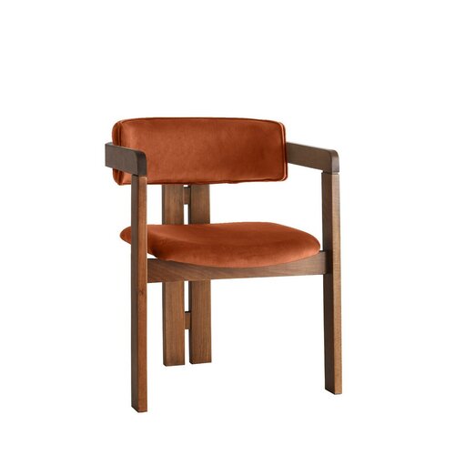 Scaun de sufragerie CO Tile Red and Walnut