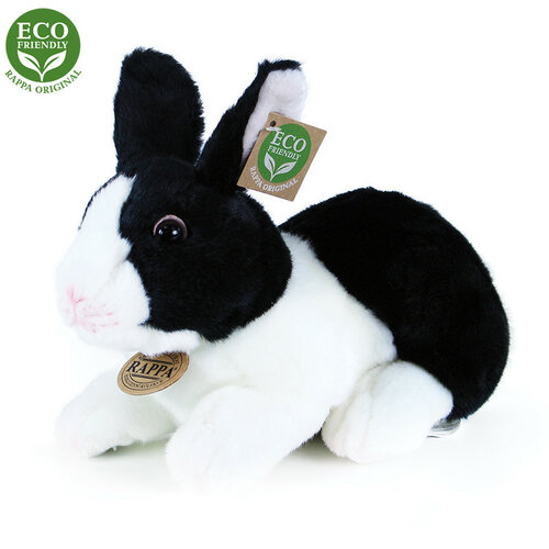 Rappa Pluszowy królik czarno-biały, 24 cm