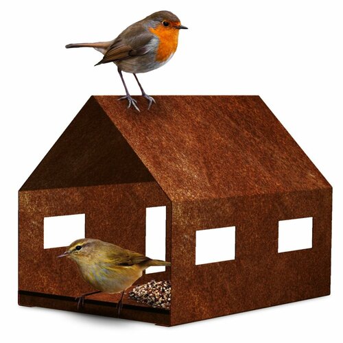 Casa Karmnik dla ptaków 30 x 21 x 23 cm, corten CORGARDEN 1040