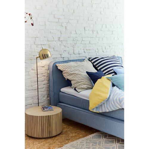 Lenjerie de pat din Percal Tom Tailor Light Lemon - Sky blue, 135 x 200 cm, 80 x 80 cm