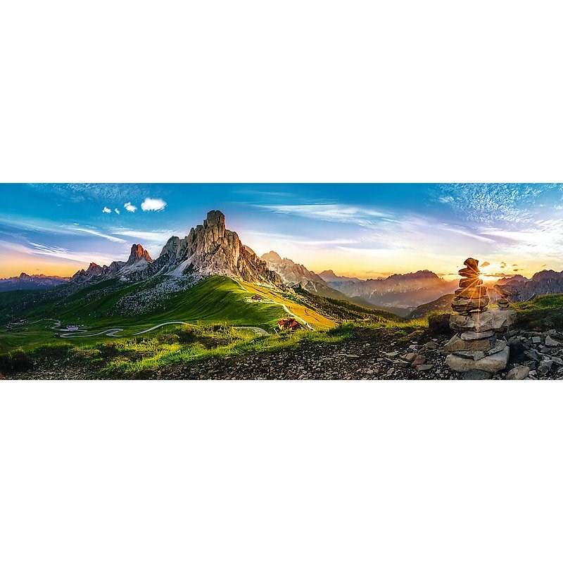 Puzzle TREFL Panoramatické Passo di Giau Dolomity 1000 dílků