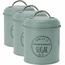 Excellent Houseware Набір металевих контейнерів для продуктів 11 x 16 см, 3 шт., зелений