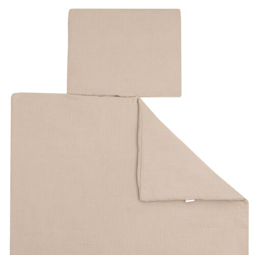 New Baby Musselin-Set mit Füllung beige, 80 x 70 c m