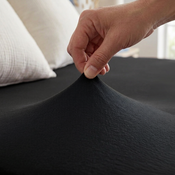 4Home Jersey-Spannbettlaken Schwarz, 160 x 200 cm