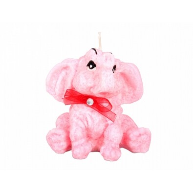 Valentínska sviečka Slon, ružová