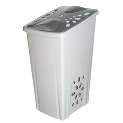 PORTABIANCHERIA PERLA 45LT IN PLASTICA BIANCO 30X35X60CM