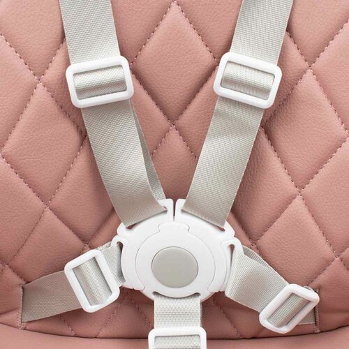 Baby Mix Jedálenská stolička Freja wooden, ružová