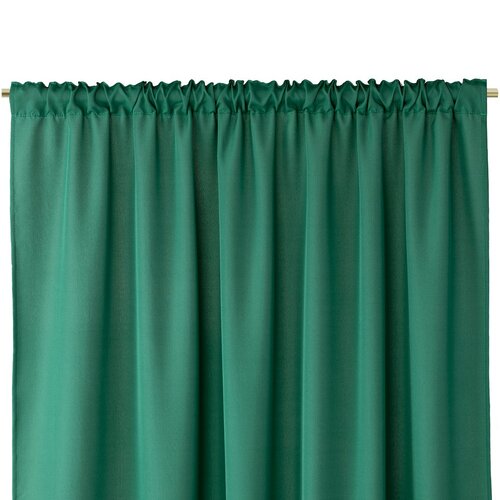 Restilo Závěs Oxford Pleat tmavě zelená, 140 x 250 cm