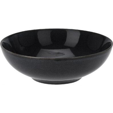Glazirana globoka krožnik Glaze, premer 24,5 cm,črna