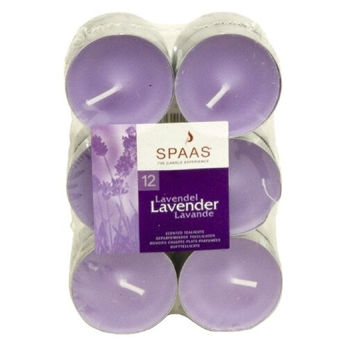 Čajové sviečky Lavender, zatavené, 12 ks, Spaas