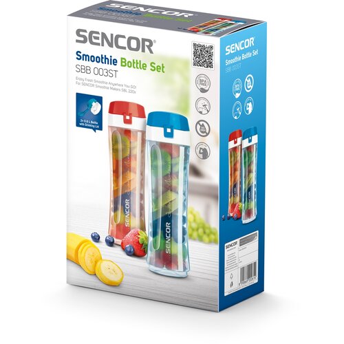 Sencor SBB 003ST náhradní láhve k mixéru SBL 220x, SBL 221x a SBL 211x, 2 ks