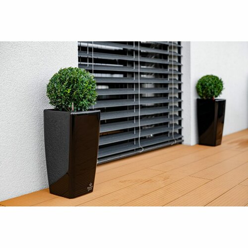 Flower Lover Samozavlažovací květináč QuadratoGrande črna, 22 x 41 cm