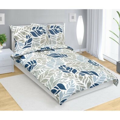Бавовняна постільна білизна Variace синій, 140 x 200 см, 70 x 90 см
