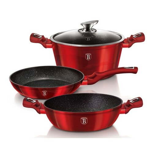 Berlinger Haus 4-dielna sada riadu Burgundy Metallic Line