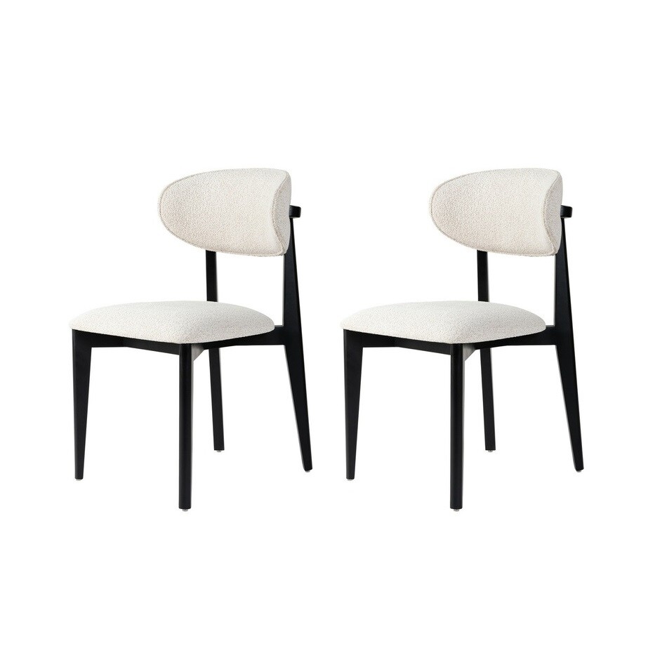 Súrpava jedálenských stoličiek Lionte White and Black, 2 ks