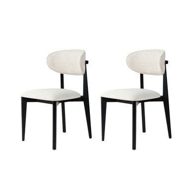 Esszimmerstuhl-Set Lionte White and Black, 2 Stück