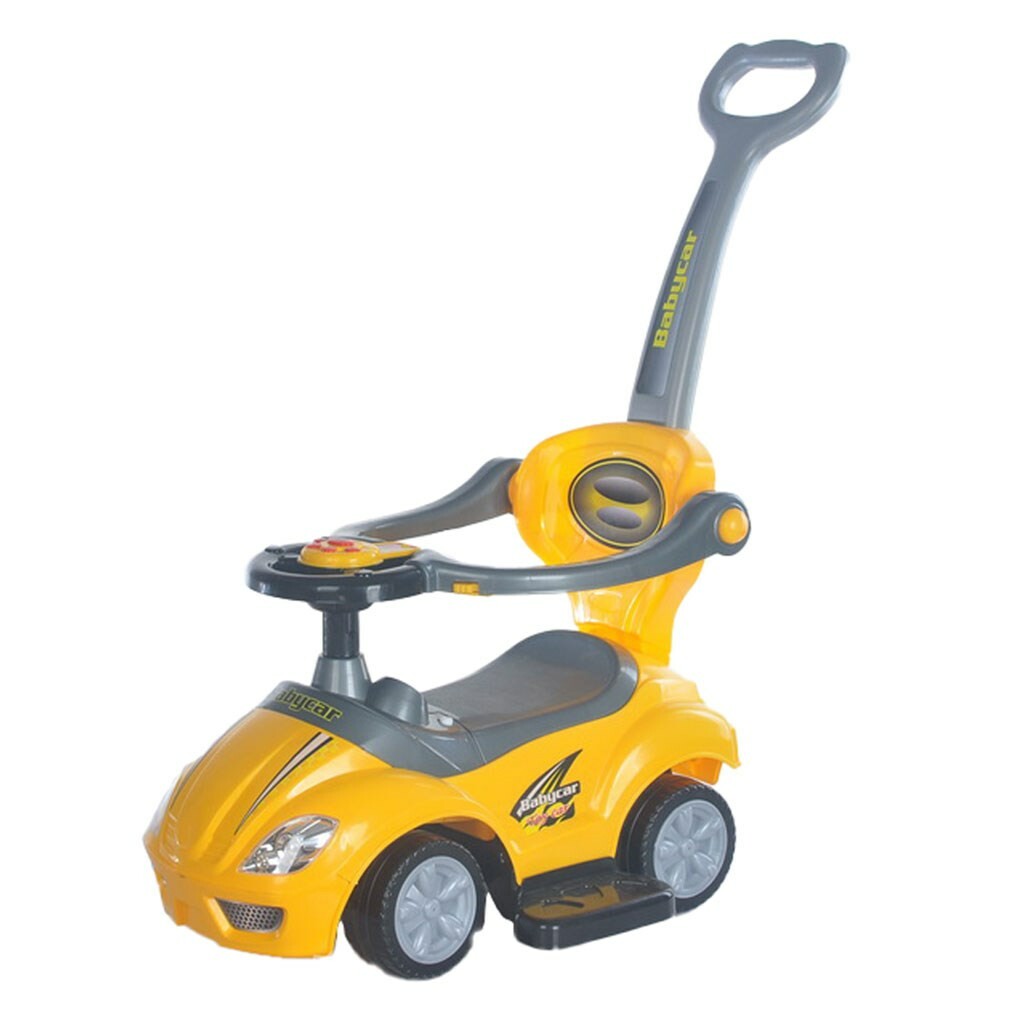 Baby Mix Odpychacz dla dzieci z prowadnicą 3w1 Mega , żółty
