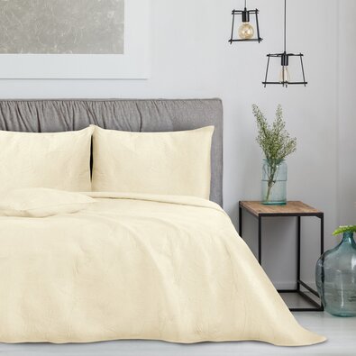 AmeliaHome Dvostranski pregrinjalo za posteljoPalsha bež, 220 x 240 cm