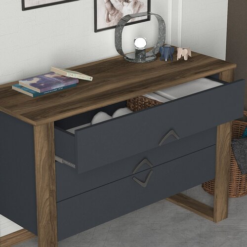 Komoda Bumerang Anthracite and Walnut