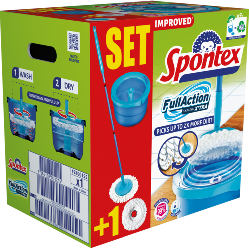Spontex Full Action System Plus rojtos felmosó mop