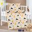 Bellatex Baumwollbettwäsche für Kinderbetten Agata Katzen beige, 90 x 135 cm, 45 x 60 cm