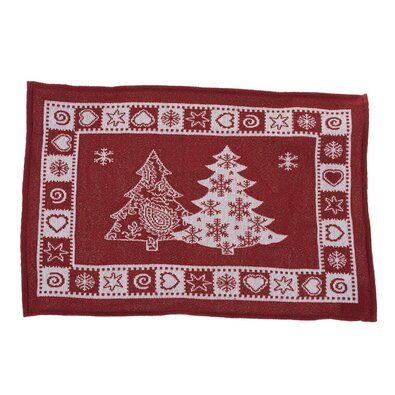 Božična prtina rdeča Holly Christmas, 48 x 33 cm