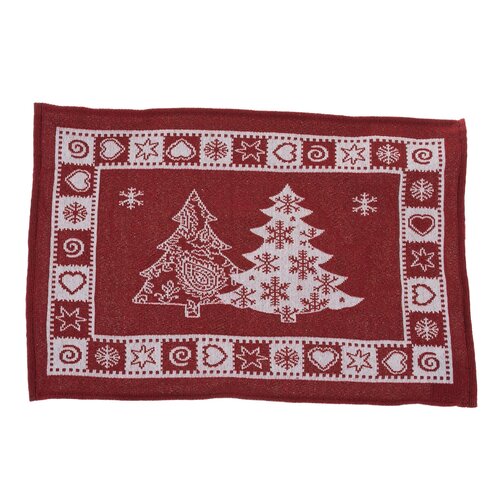Božična prtina rdeča Holly Christmas, 48 x 33 cm