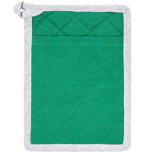 Potholder and trivet Heda green / grey, set of 2